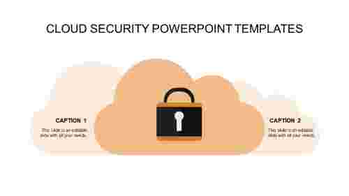 security powerpoint templates-cloud security powerpoint templates-orange